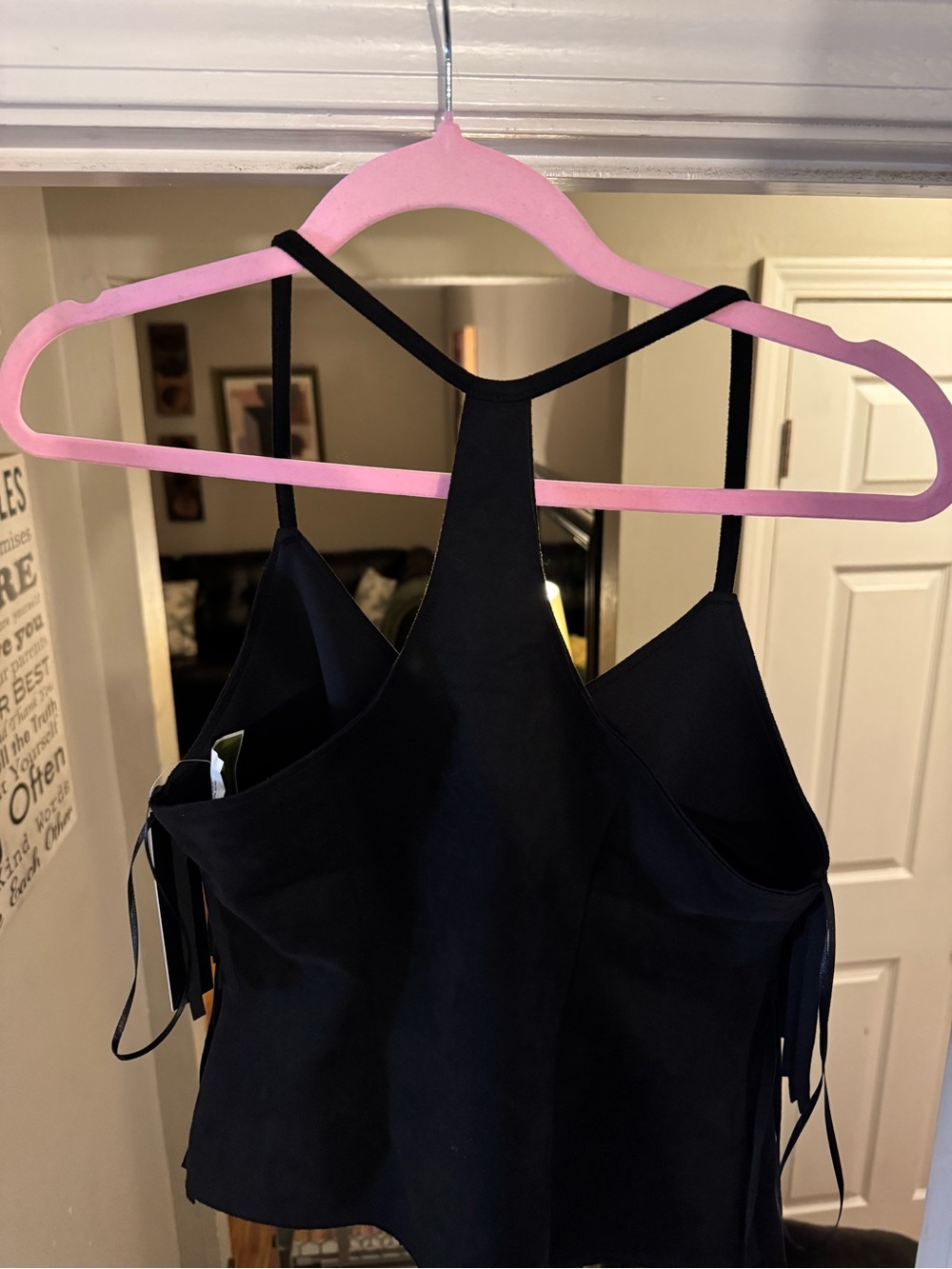 Moa Moa Black Layered Fringe Camisole - Picture 5 of 6